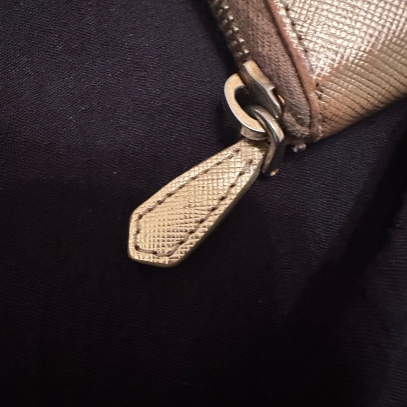 Prada Gold Saffiano Zip Wallet - Picture 5 of 13